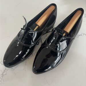 Pierre Cardin Black Patent Leather Derby Oxfords